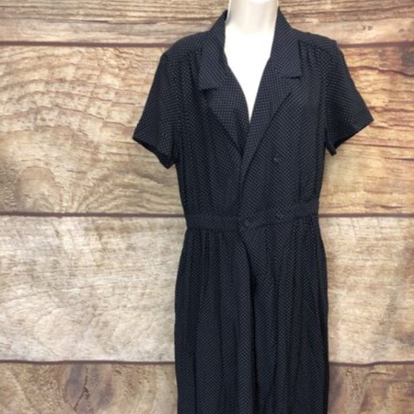 Uniqlo Ines De La Fressange Navy Open Collar Dress - Picture 2 of 8